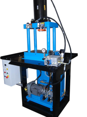 30 ton 4-post benchtop bulge forming press to accommodate existing tooling